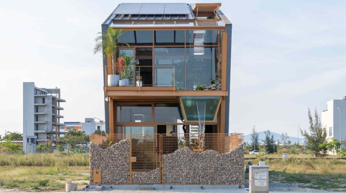 This house collects rainwater, grows trees indoors, and runs on solar power