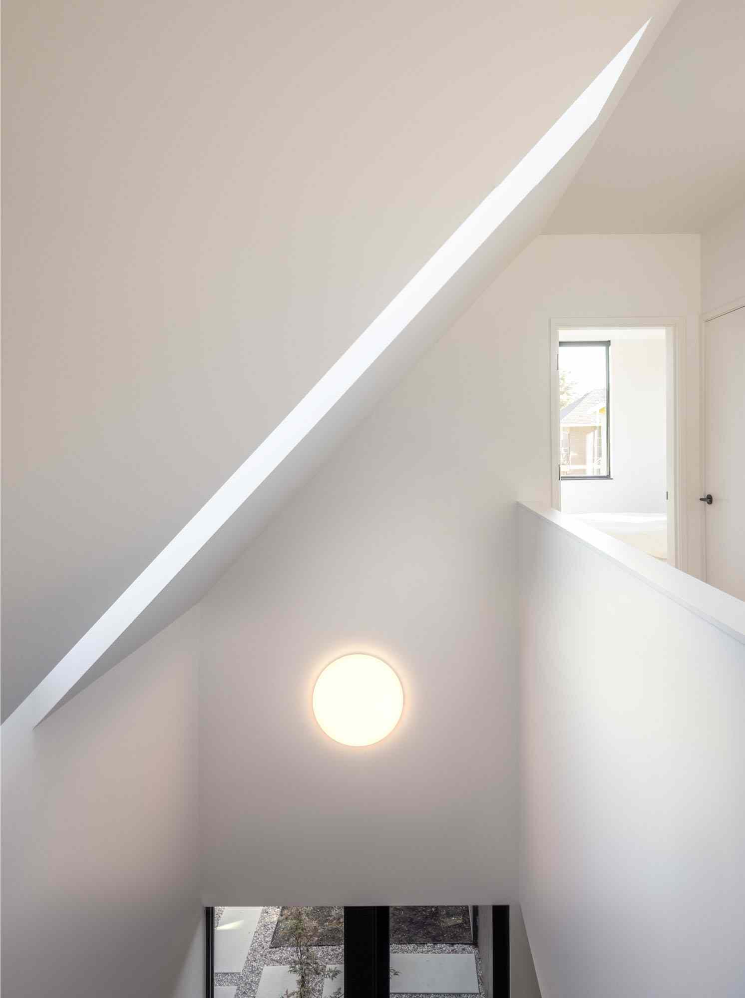 A modern home with double-height ceiling.