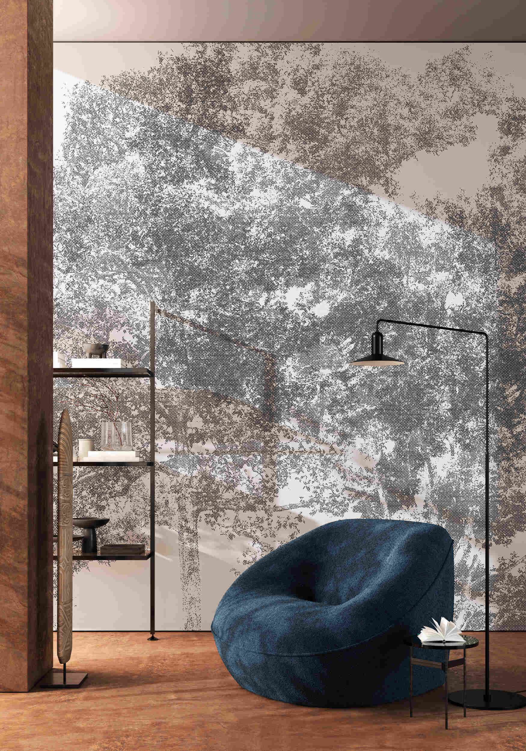 Romantic, psychedelic, and richly symbolic, Svetti’s Voodoo Nature fuses space, memory, and mysticism. This collection channels a dreamlike mood, oscillating between pop vibrancy and nostalgic reverie. The natural world becomes a source of spiritual power, interpreted through abstract forms and lush colors. Imagine the first kiss on the moon with the forest watching.