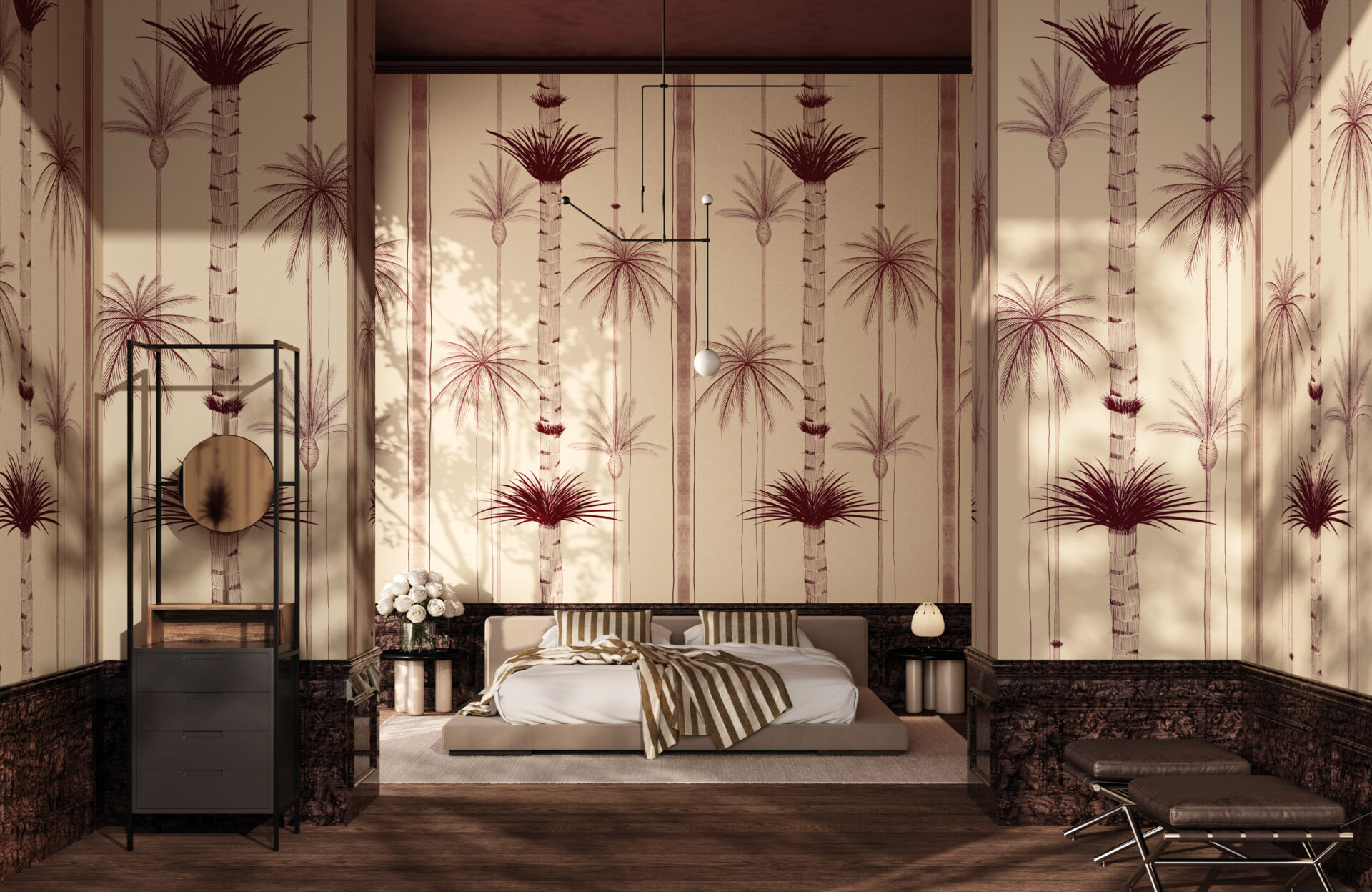 Inspired by the untouched beauty of remote islands, Odissey is a collection of wallpapers that feel like tactile travel journals. Organic textures meet layered graphic elements, evoking volcanic soil, dense canopies, and oceanic breeze. Patterns echo the stratifications of time and geology, and the wallpapers pair beautifully with raw materials like wood, stone, and woven fibers—offering a grounded, nature-rooted elegance.