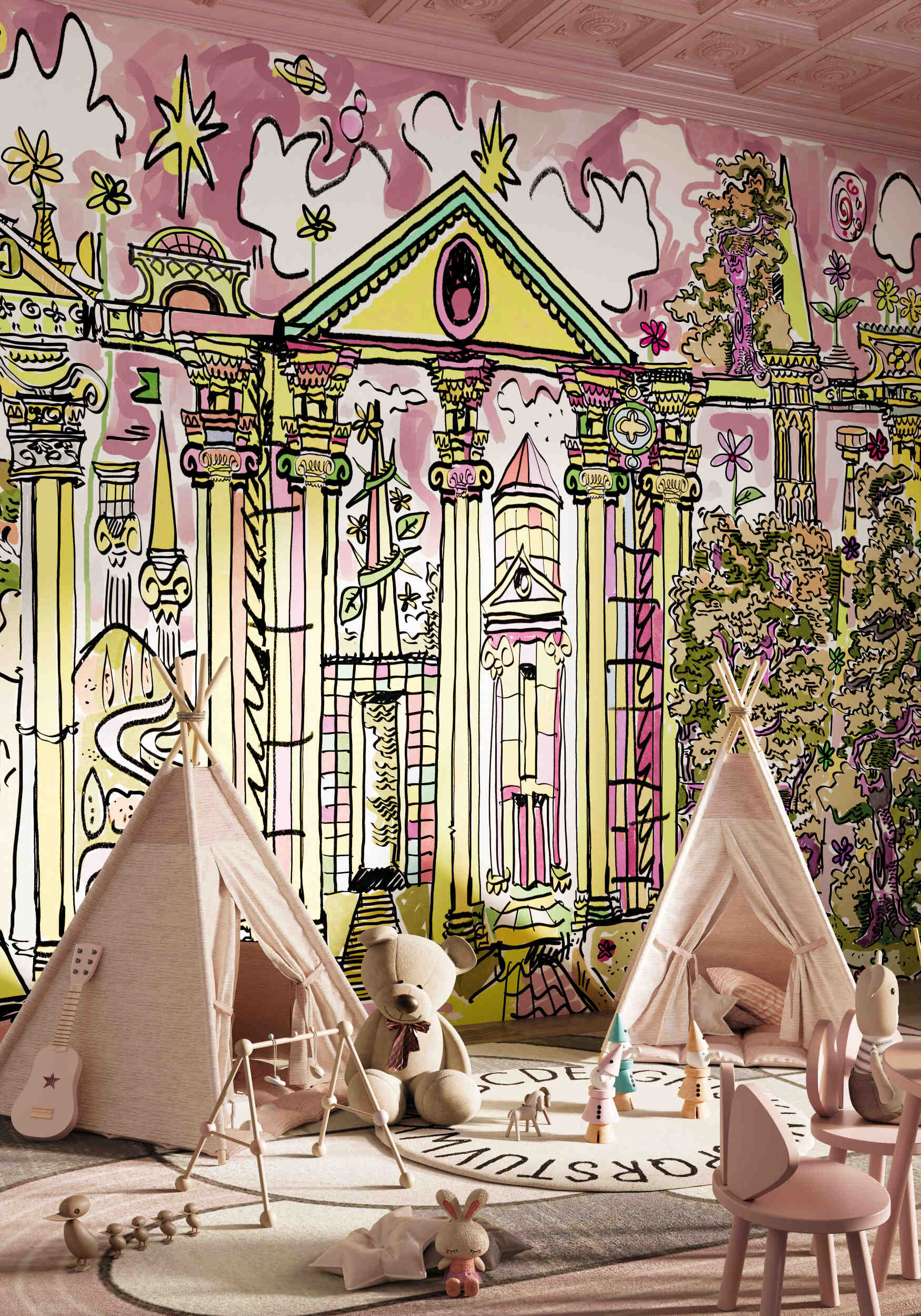 Illustrator Jacopo Ascari envisions a futuristic urban utopia, where fashion, architecture, and culture converge. Megalopolis is a layered visual diary of imagined cities, part collage, part celebration of human potential. Bold and expressive, the graphics reflect confidence in reinvention and collective creativity. It's less wallpaper, more visionary mural.