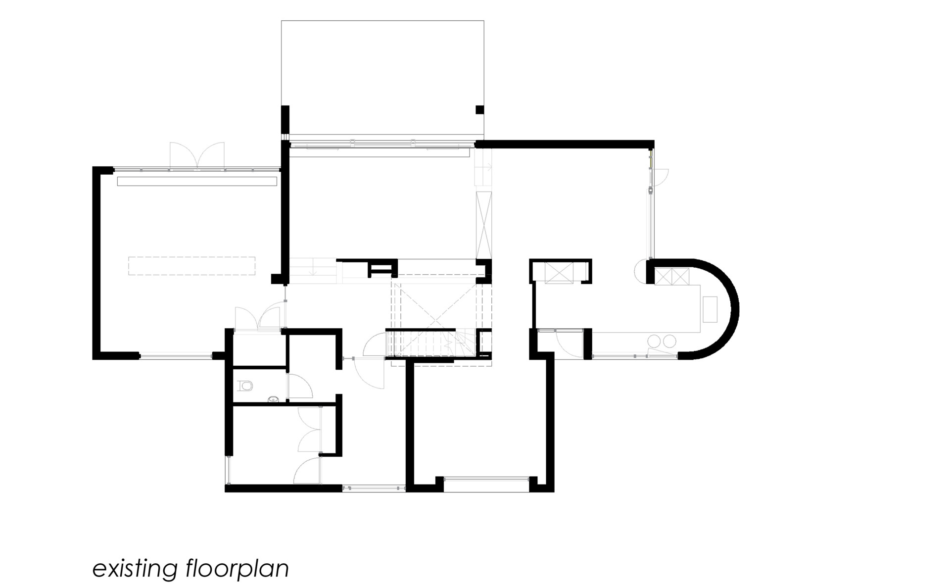 The architectural drawings of a renovated home.