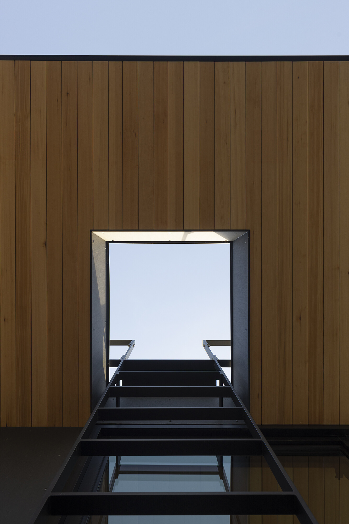 This floathome includes roof decks accessed by ladders, perfect for growing herbs or enjoying skyline views.