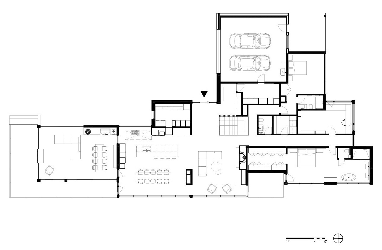 Here's a look at the floor plan for a modern home.