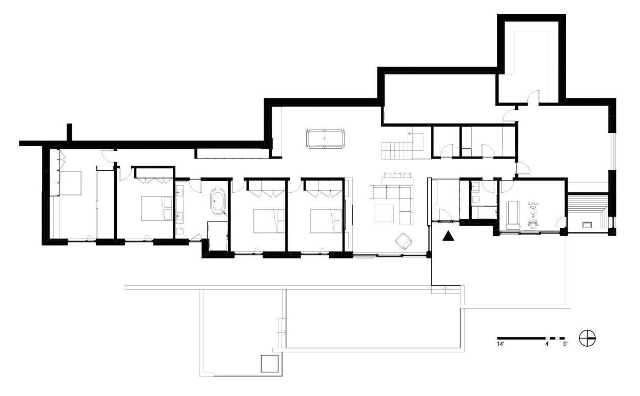 Here's a look at the floor plan for a modern home.
