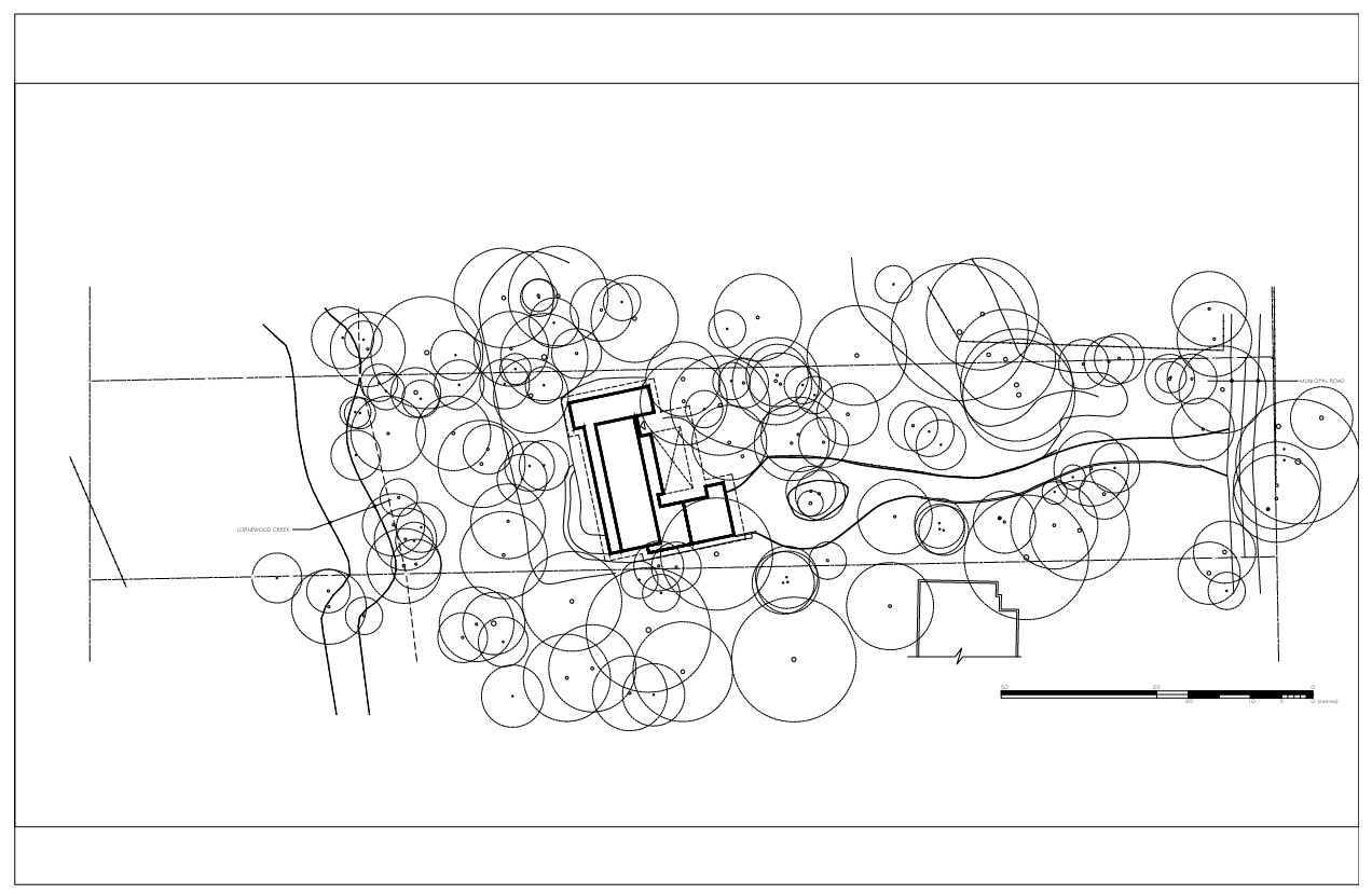 Site and floor plans show how the home was transformed within strict conservation limits.