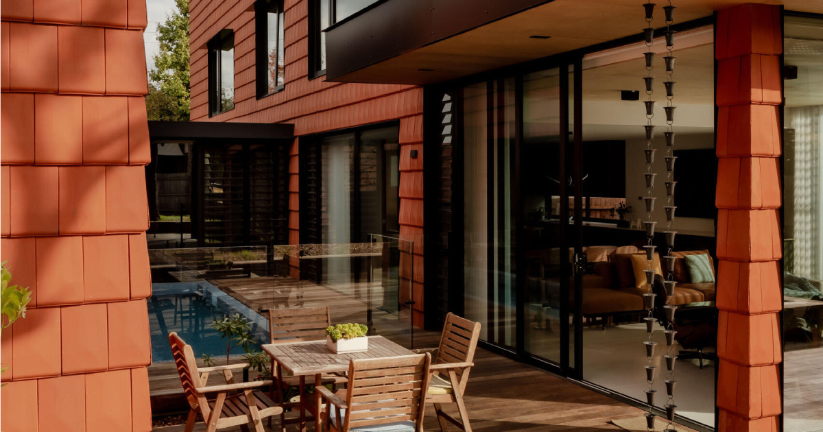 How Terracotta Shingles Bring Earthy Warmth To This Modern Home