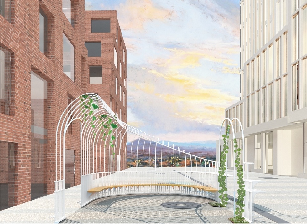 A serene urban pavilion in San Francisco’s Mission Rock, The Garden Party by Min Design reinterprets the Victorian greenhouse as a light-filled public space. With its curving form, custom detailing, and living canopy of integrated trees, this open-air installation invites pedestrians to pause, connect, and enjoy a moment of calm in the city.
