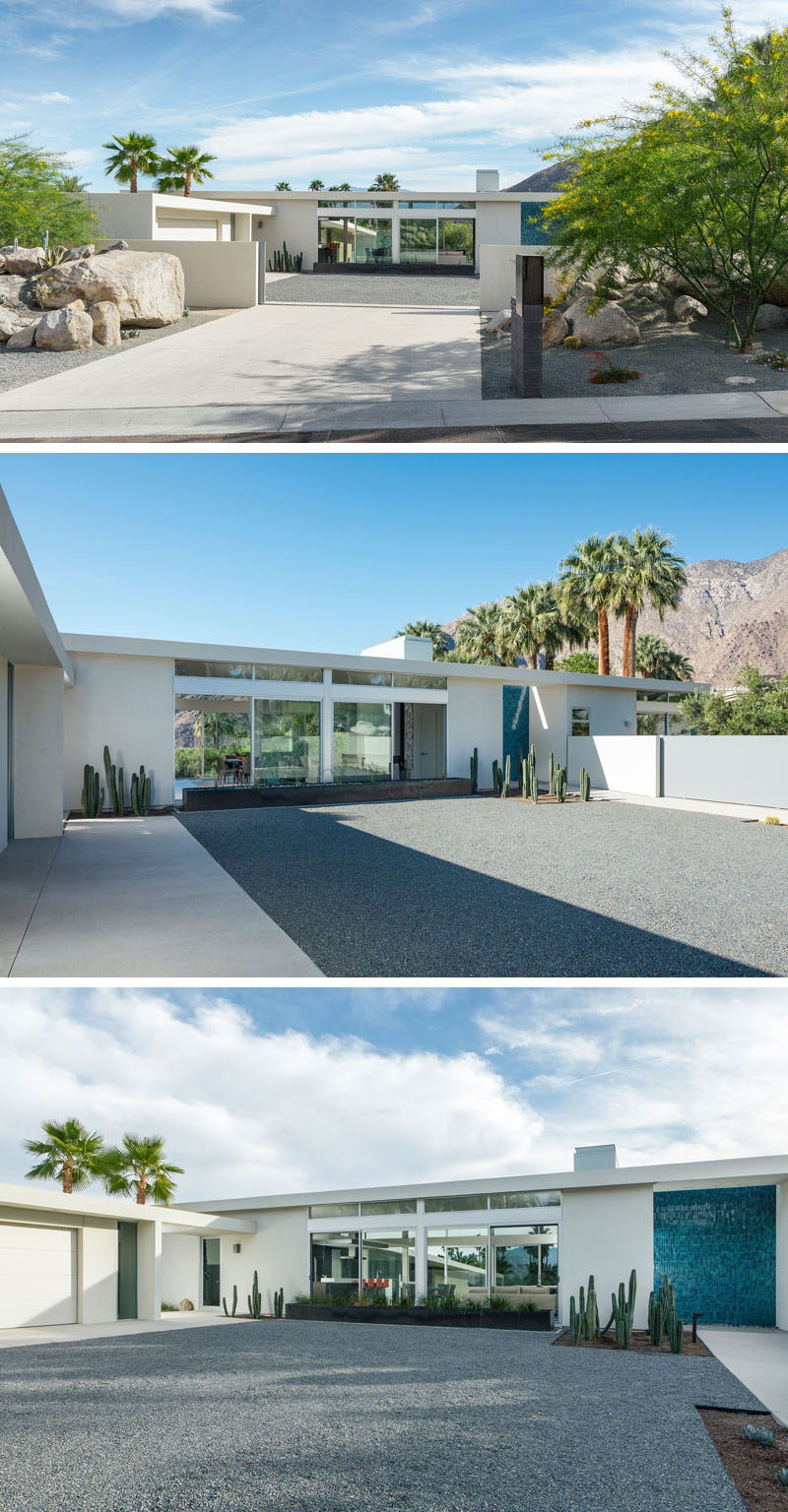 A striking yet grounded modern house that feels directly tied to its desert setting, and the style of Palm Springs mid-century modern architecture.