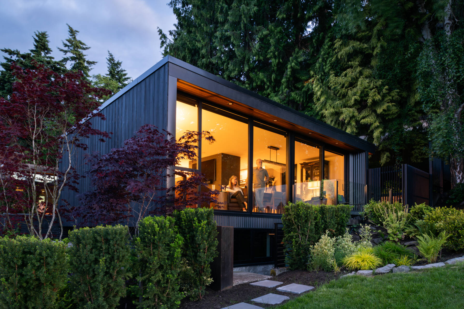A renovated mid-century modern home.