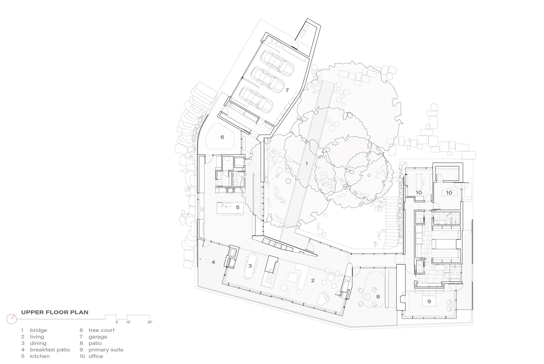 The floor plan of a modern home.