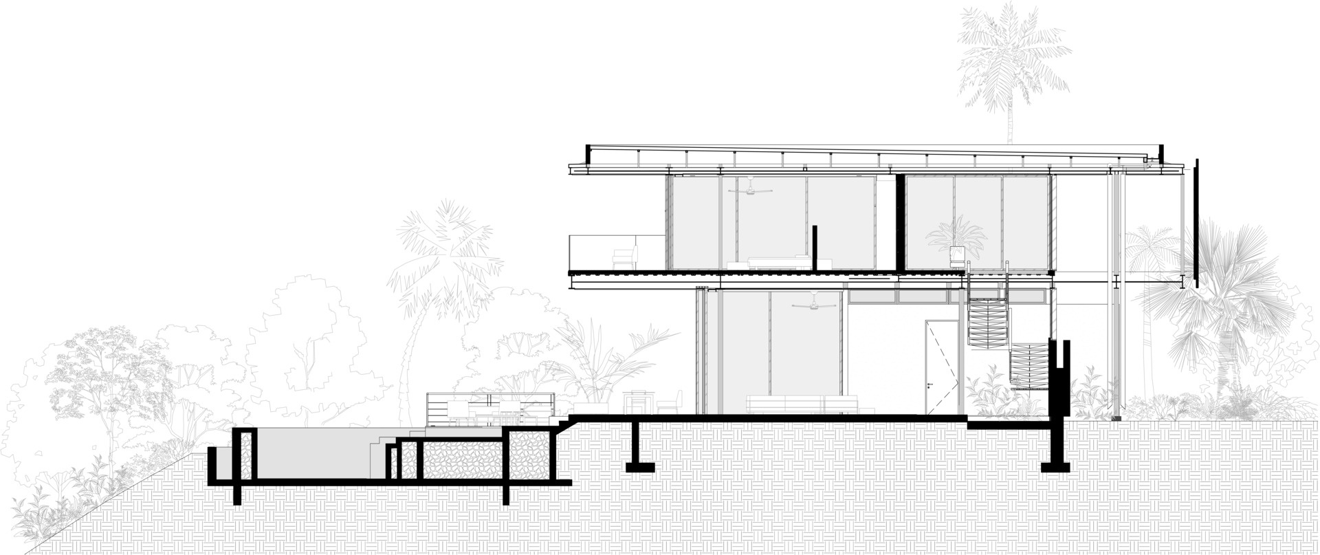 Architectural drawings of a modern home.