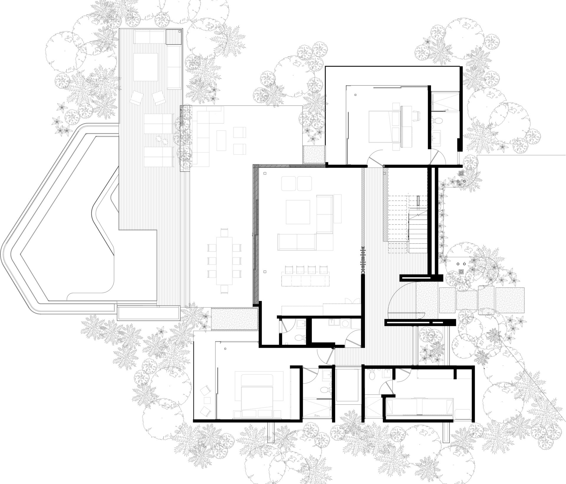 Architectural drawings of a modern home.