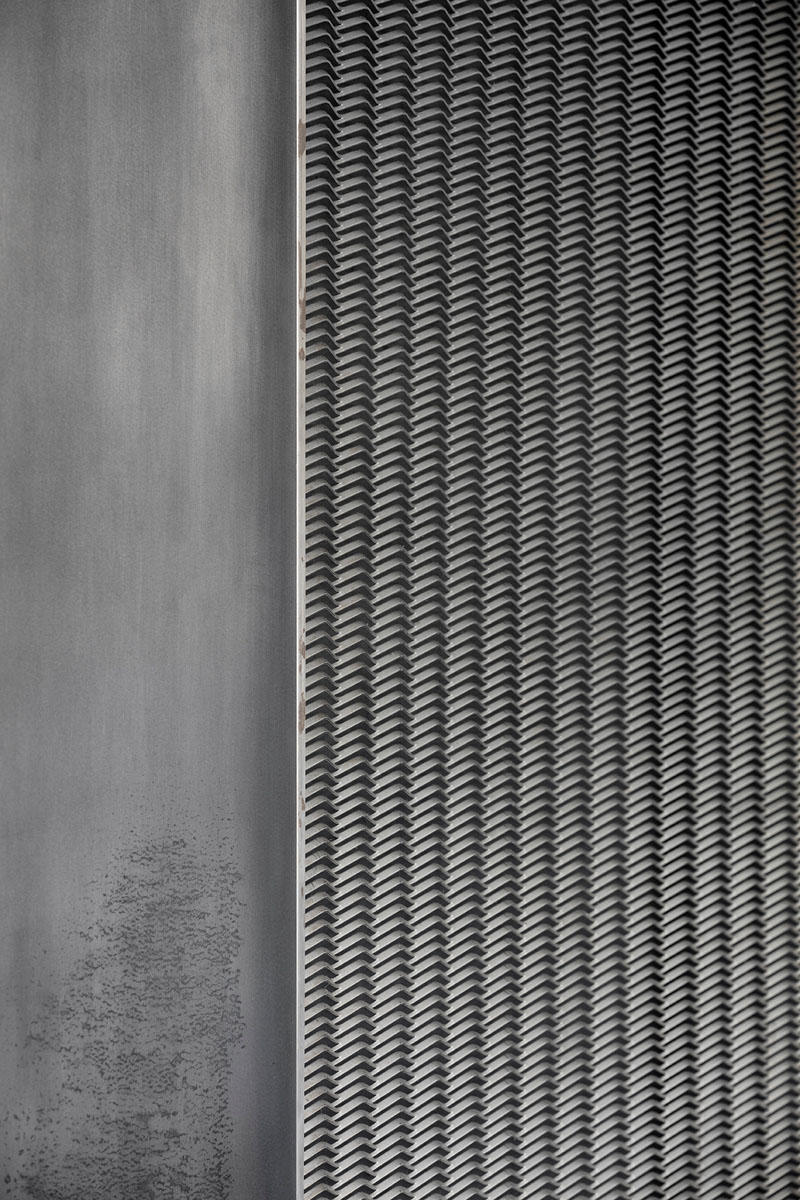 Close-up detail of a design element found in an industrial-inspired apartment interior.