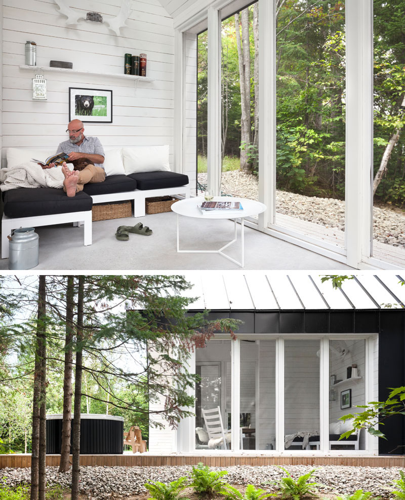 From a small reading room with forest views to a tucked-in window seat, the chalet is full of peaceful spots to relax.