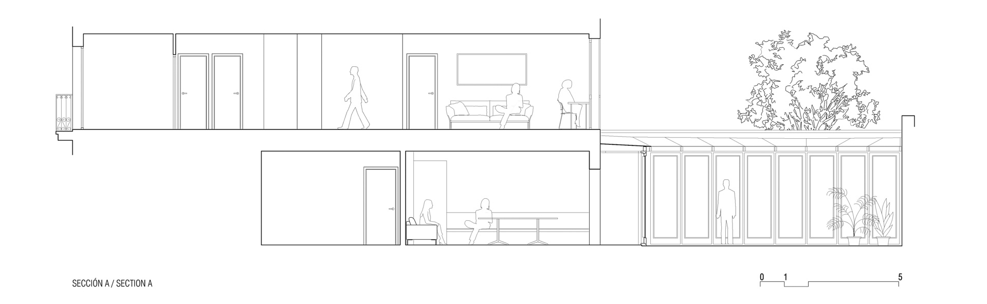 Architectural drawings for a home renovation and extension.