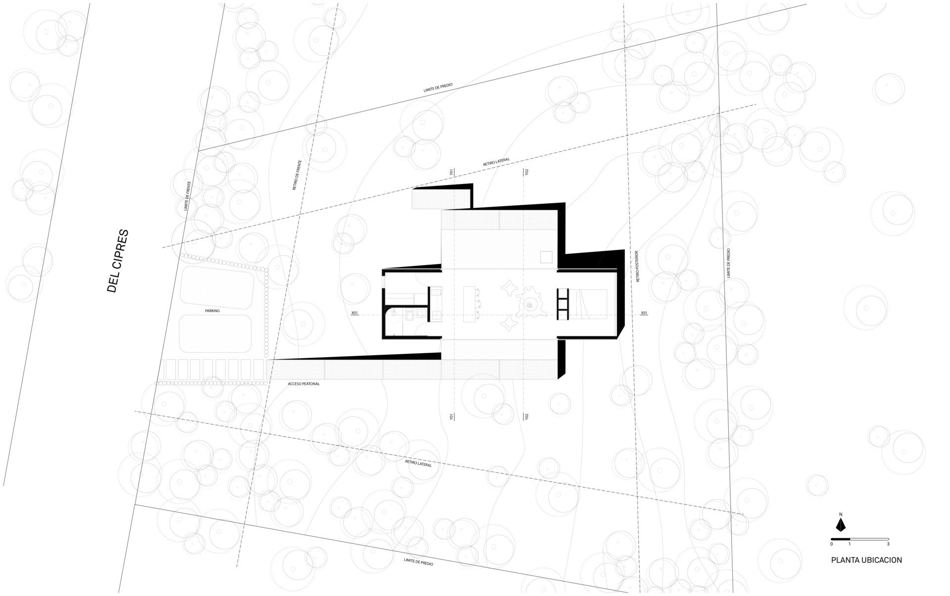 Architectural drawings of a small prefab home.