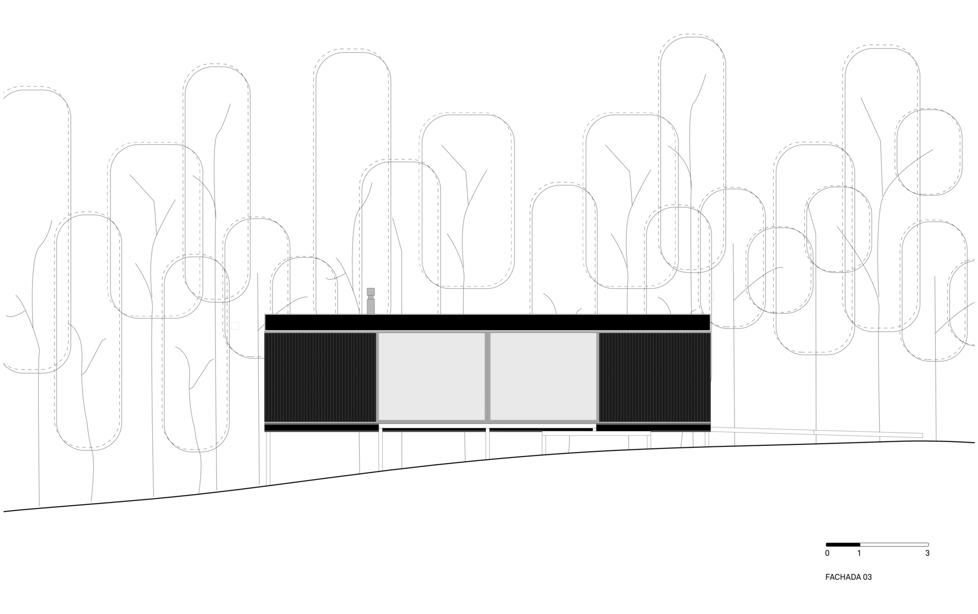 Architectural drawings of a small prefab home.
