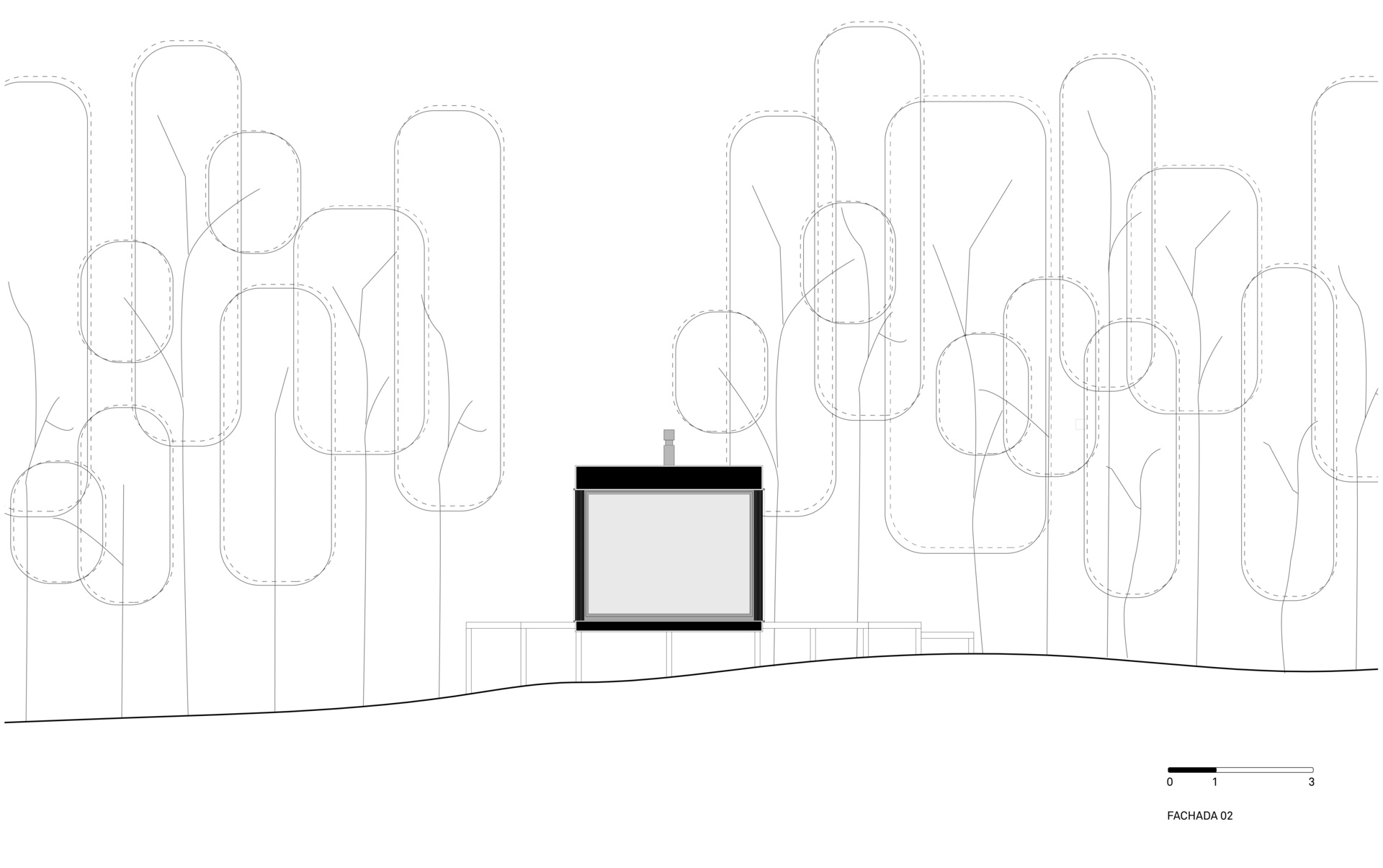 Architectural drawings of a small prefab home.