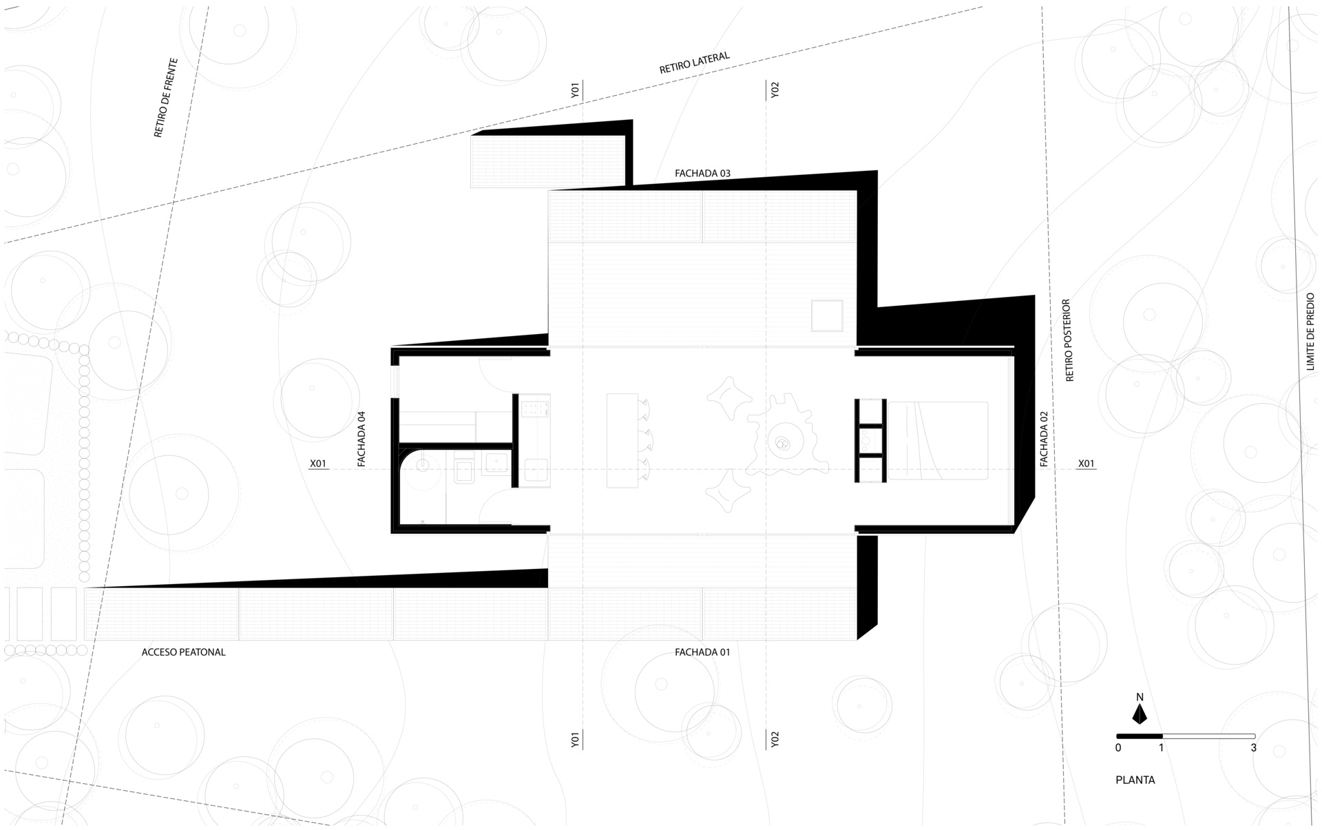 Architectural drawings of a small prefab home.