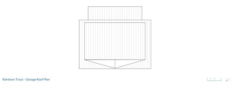 Architectural drawings of a guest house and garage that were added to a log cabin.