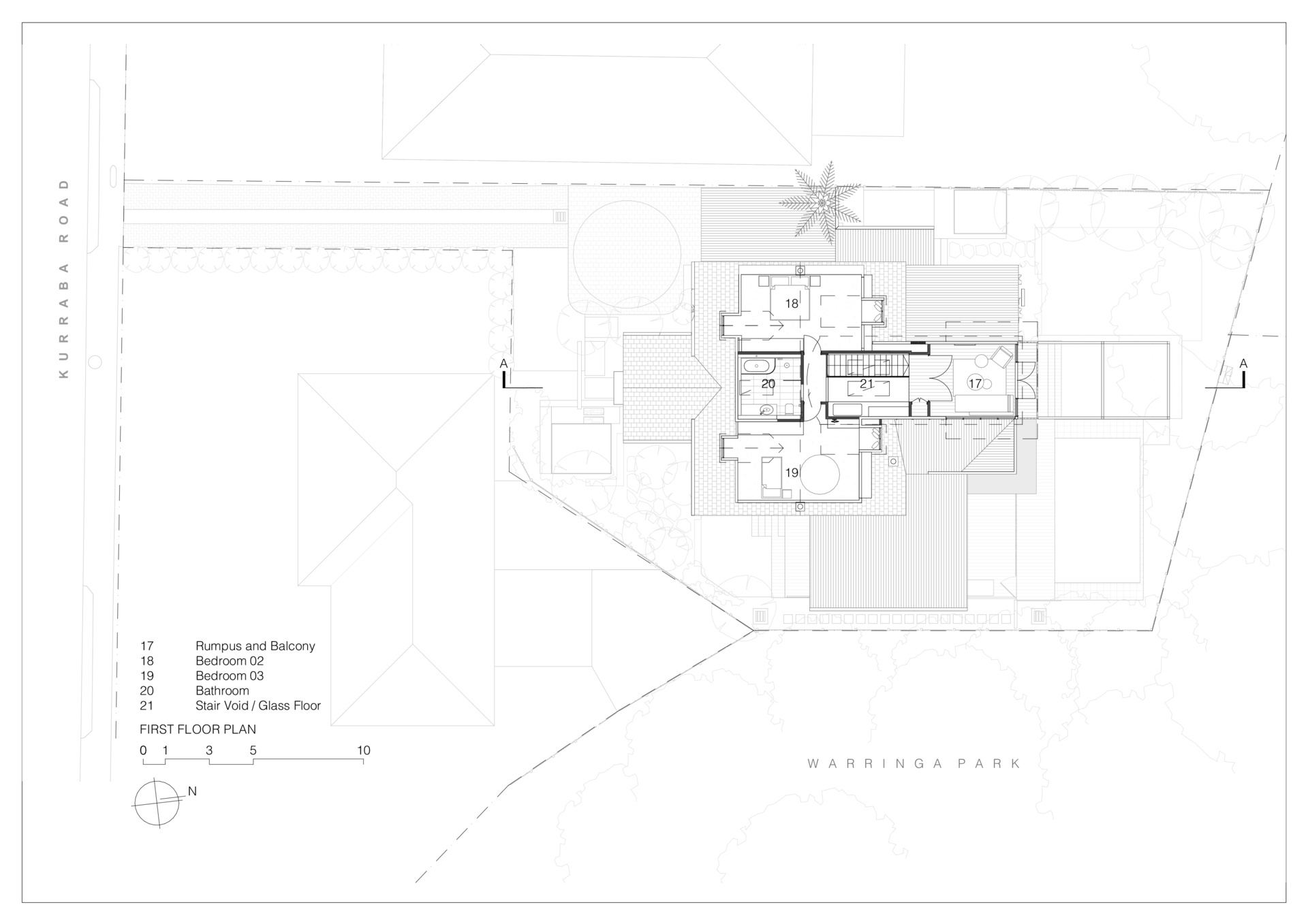 Architectural drawings for a historic house with sandstone and black steel structure.