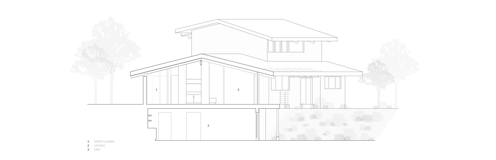 The drawings reveal how AAmp’s interventions reshaped the house without losing its mid-century essence.