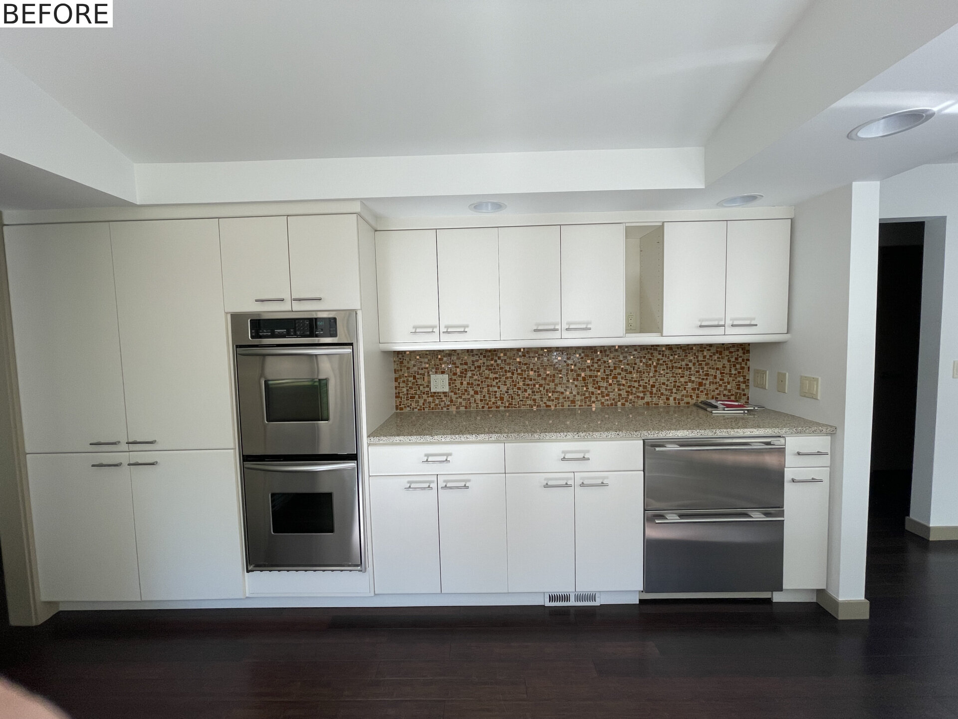BEFORE - A kitchen before it received a modern renovation.