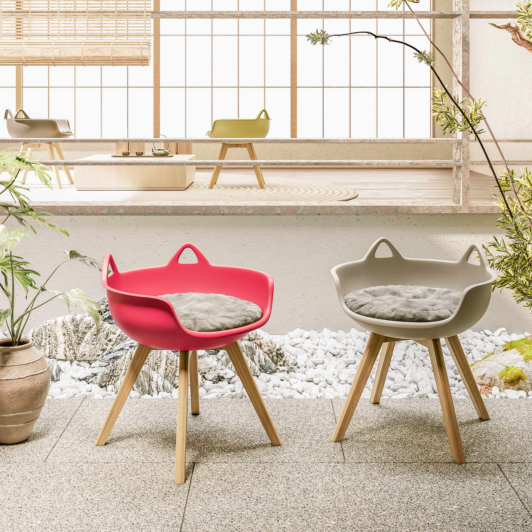 Modern chair design inspired by cats