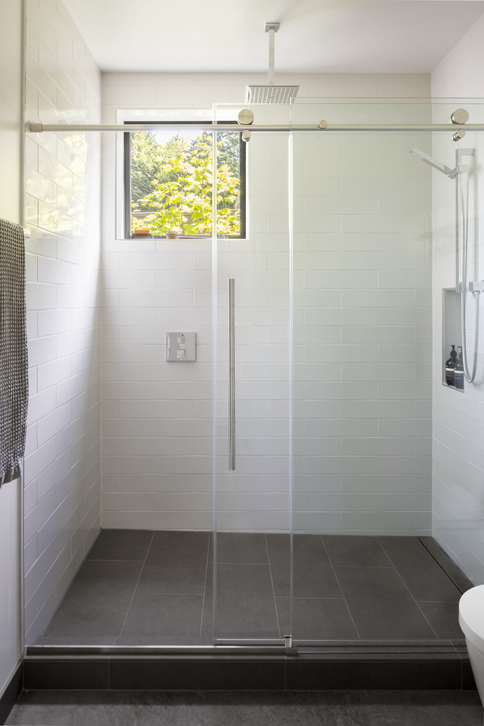 A compact bathroom designed to support guests during family gatherings and entertaining.