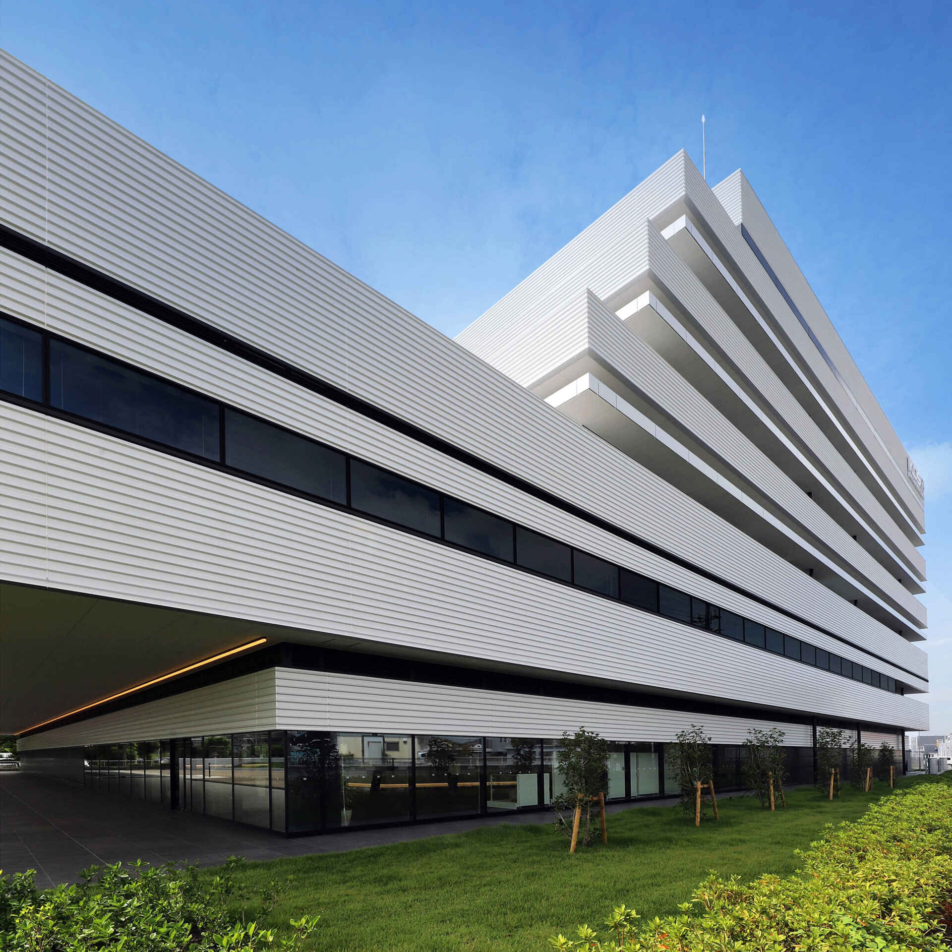 Stacked Crystal Form Office and Factory by Nobuaki Miyashita.