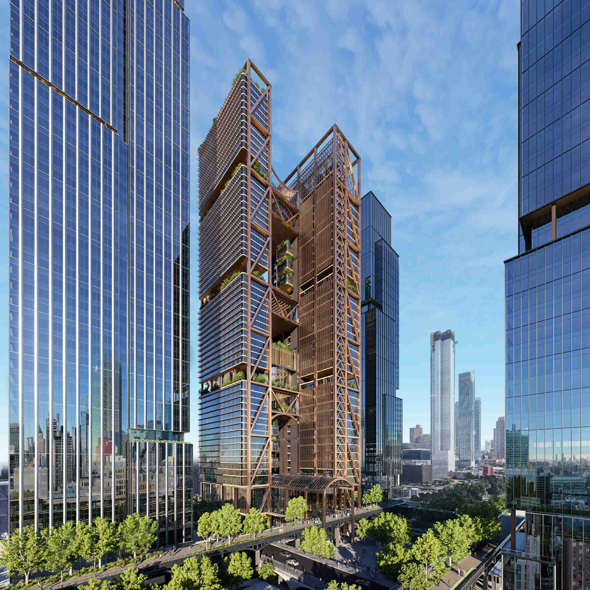 Urban Symbiosis Mix Use Towers by Xiyao Wang.