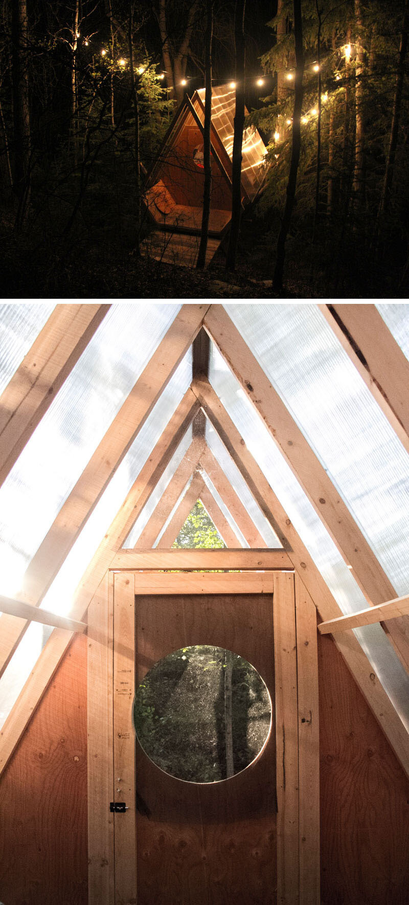 A tiny treehouse in the forests of Canada that’s also home to local birds. Designed by Studio North, the Birdhut blends into the canopy with its whimsical design, reclaimed materials, and built-in birdhouses that let humans and wildlife share the same space.