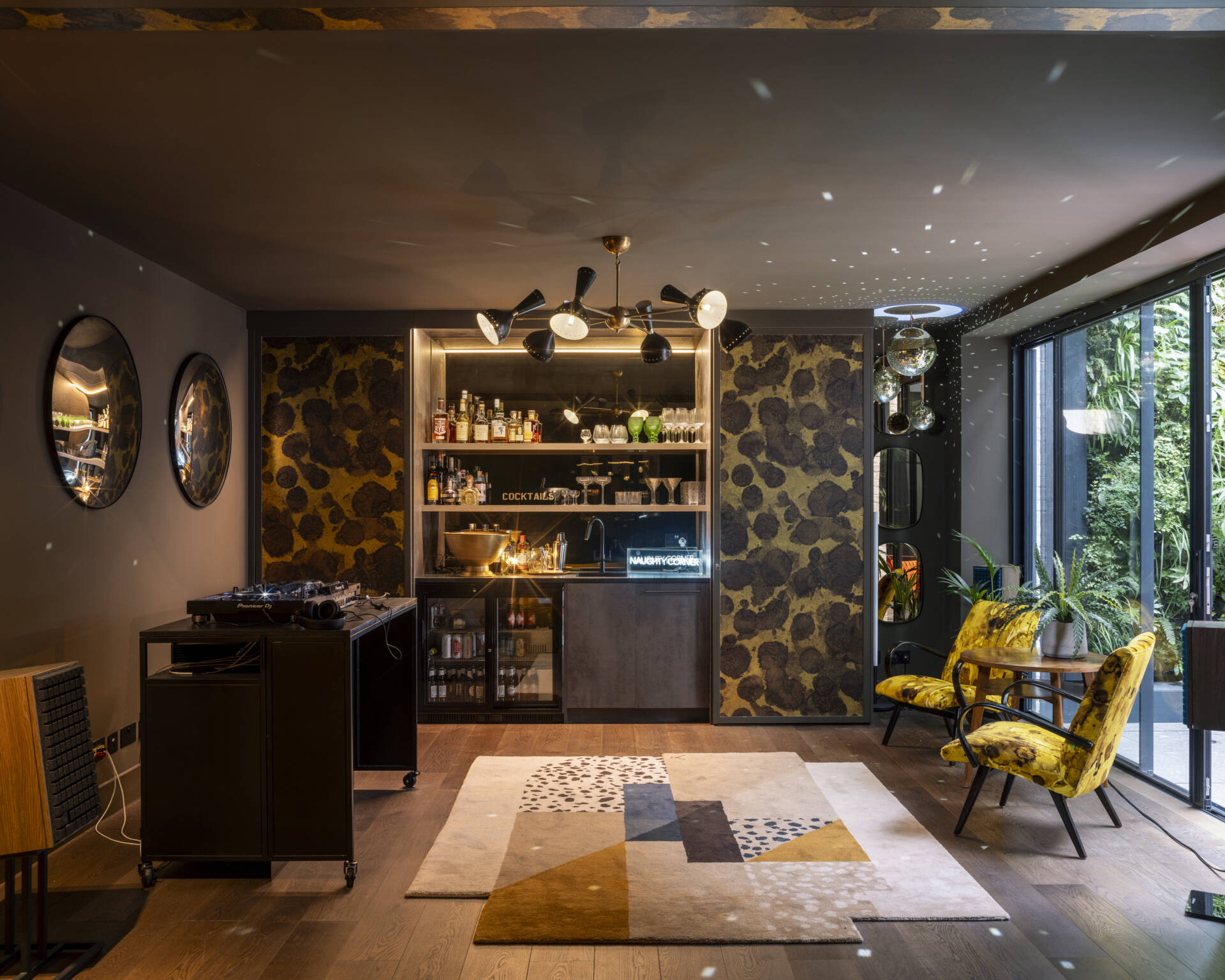 In the basement, the media and music rooms form part of a vibrant, multi-functional space. Designed for movies, gatherings, and creativity, this level demonstrates how practicality and personality can coexist.
