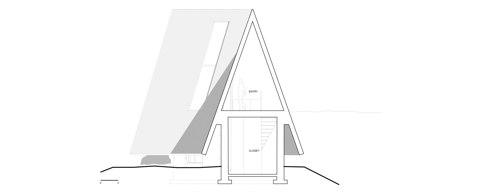 Architectural drawings of a modern cottage.