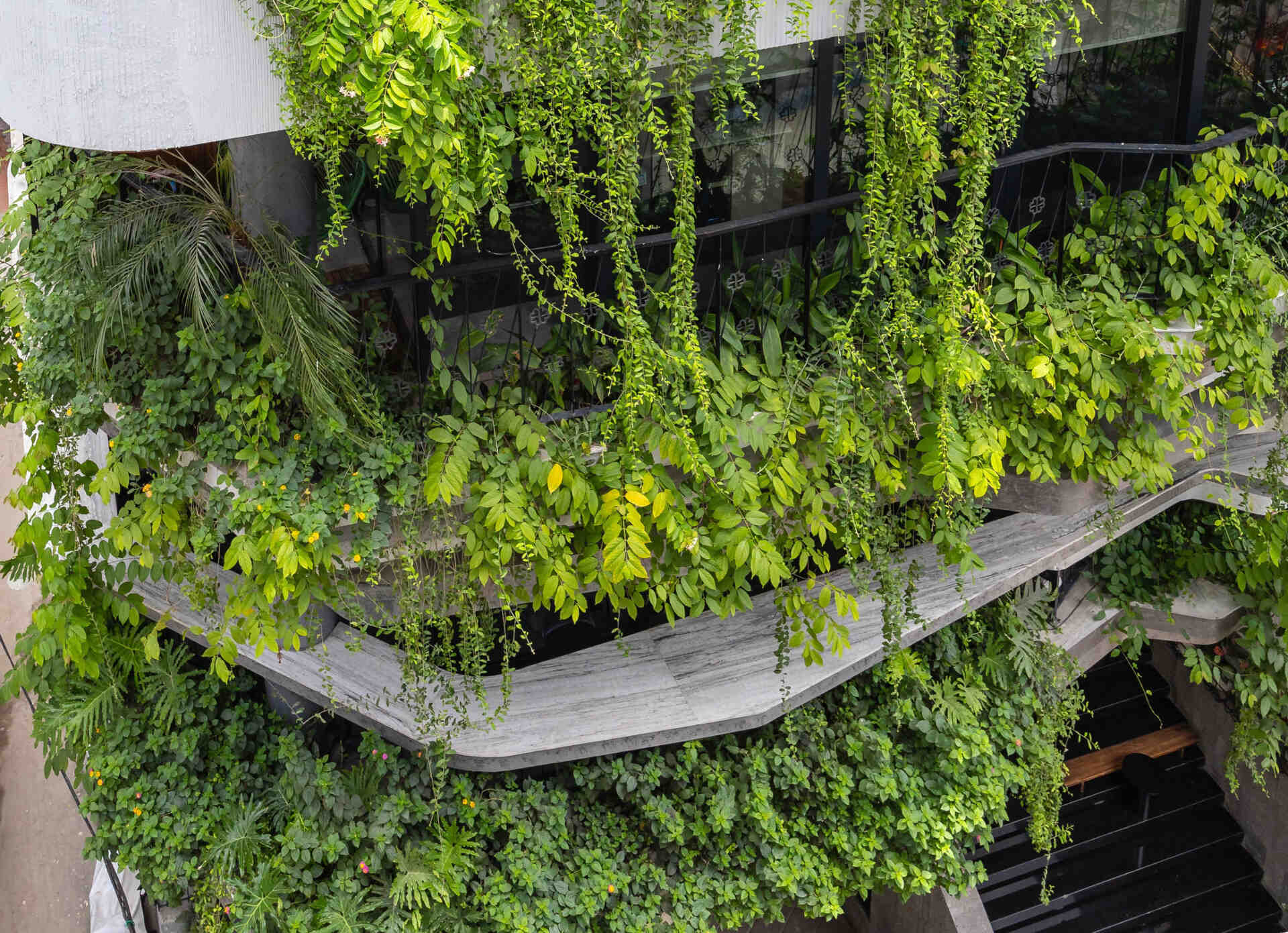 A serene, story-driven building in Hanoi that blends a bold vertical core with soft greenery, natural light, and gentle architectural rhythms to express resilience and quiet elegance in the city.