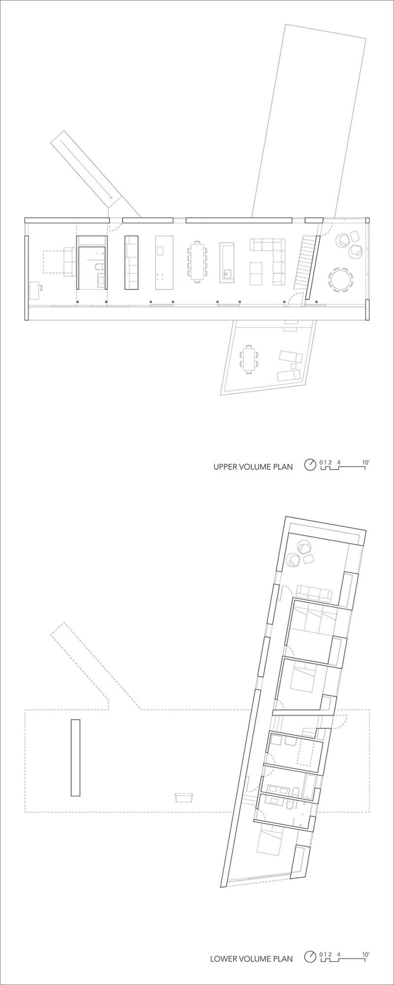 The floor plan for a modern home.
