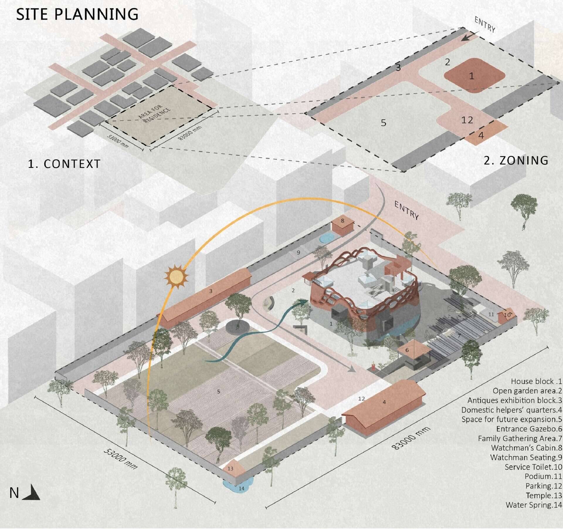 Explore the architectural drawings of Gadi House and see how the cruciform layout, sculptural brick crown, and open to sky corners come together to shape this modern fortress rooted in Maratha heritage.