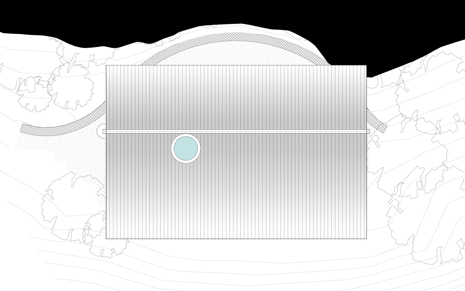 This Colombian home reimagines rural architecture with a butterfly roof that collects rainwater, bamboo-and-steel structural details, and an open interior where the bedroom, kitchenette, and a hidden curved-wall bathroom blend seamlessly, creating a sustainable, modern, and deeply connected living experience.