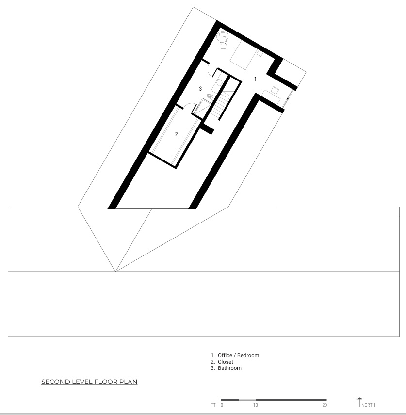 El plano en forma de Y abre cada ala a vistas únicas, lo que permite componer cuidadosamente cada perspectiva.