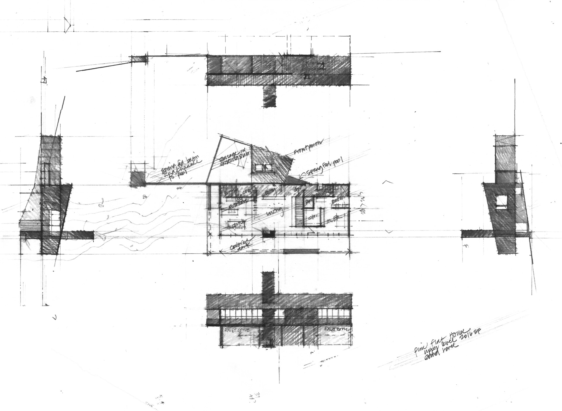 From the reused foundation to the entry ramp and light well, the design reflects a careful response to the land and what came before.