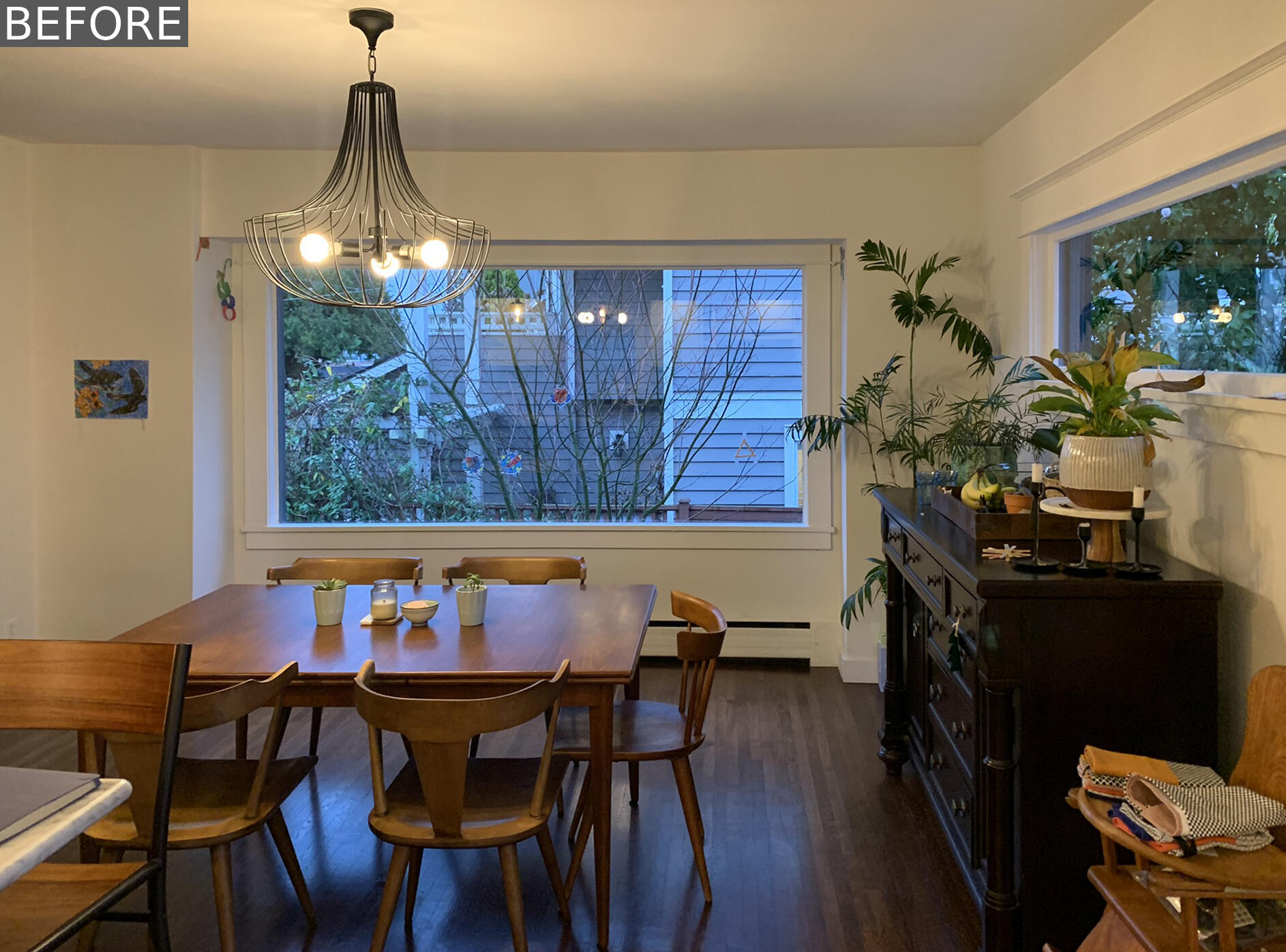 BEFORE RENOVATION - An elevated kitchen and dining space is reimagined for better flow, now connecting seamlessly to the rest of the home and outdoors.