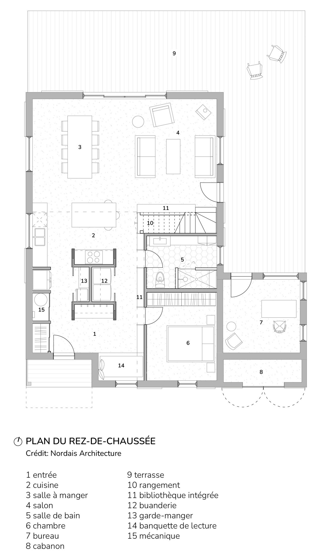 Un plano de planta claro y eficiente muestra cómo se organiza y conecta cada espacio.