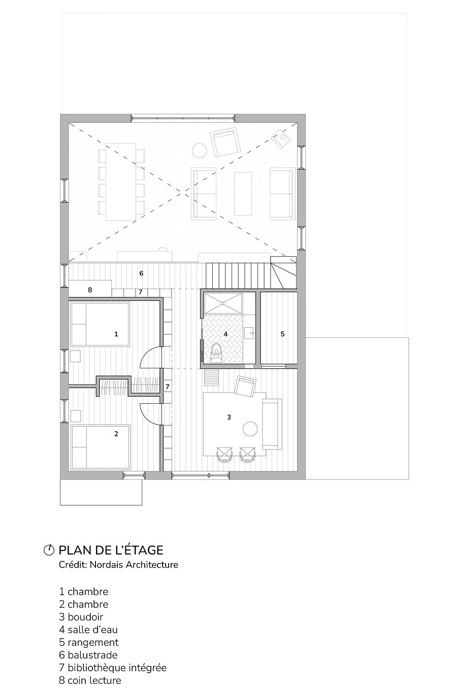 Un plano de planta claro y eficiente muestra cómo se organiza y conecta cada espacio.