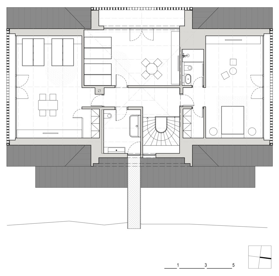 Mountain cottage plans highlight the balance of traditional rhythm and modern function.