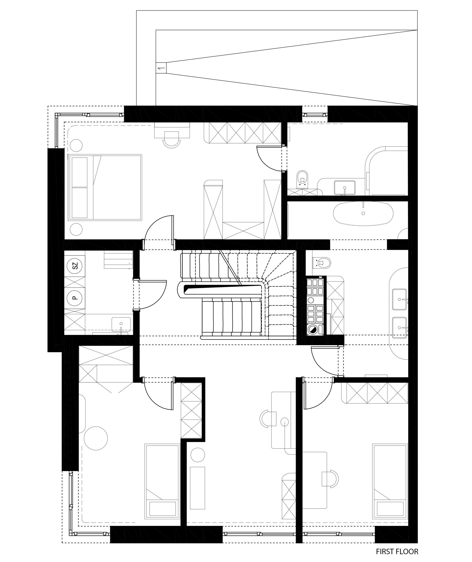 A reworked floor plan that prioritizes flow, connection, and soft transitions between spaces.