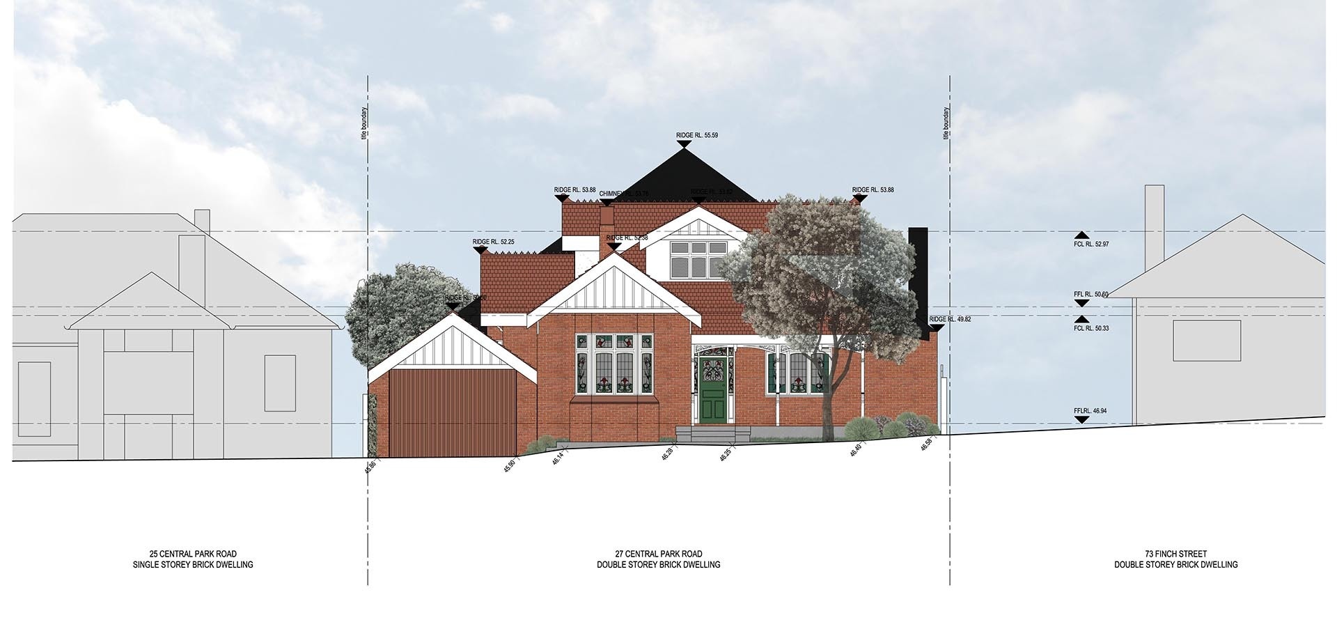 Architectural drawings showcase the thoughtful layout behind this seamless home transformation.