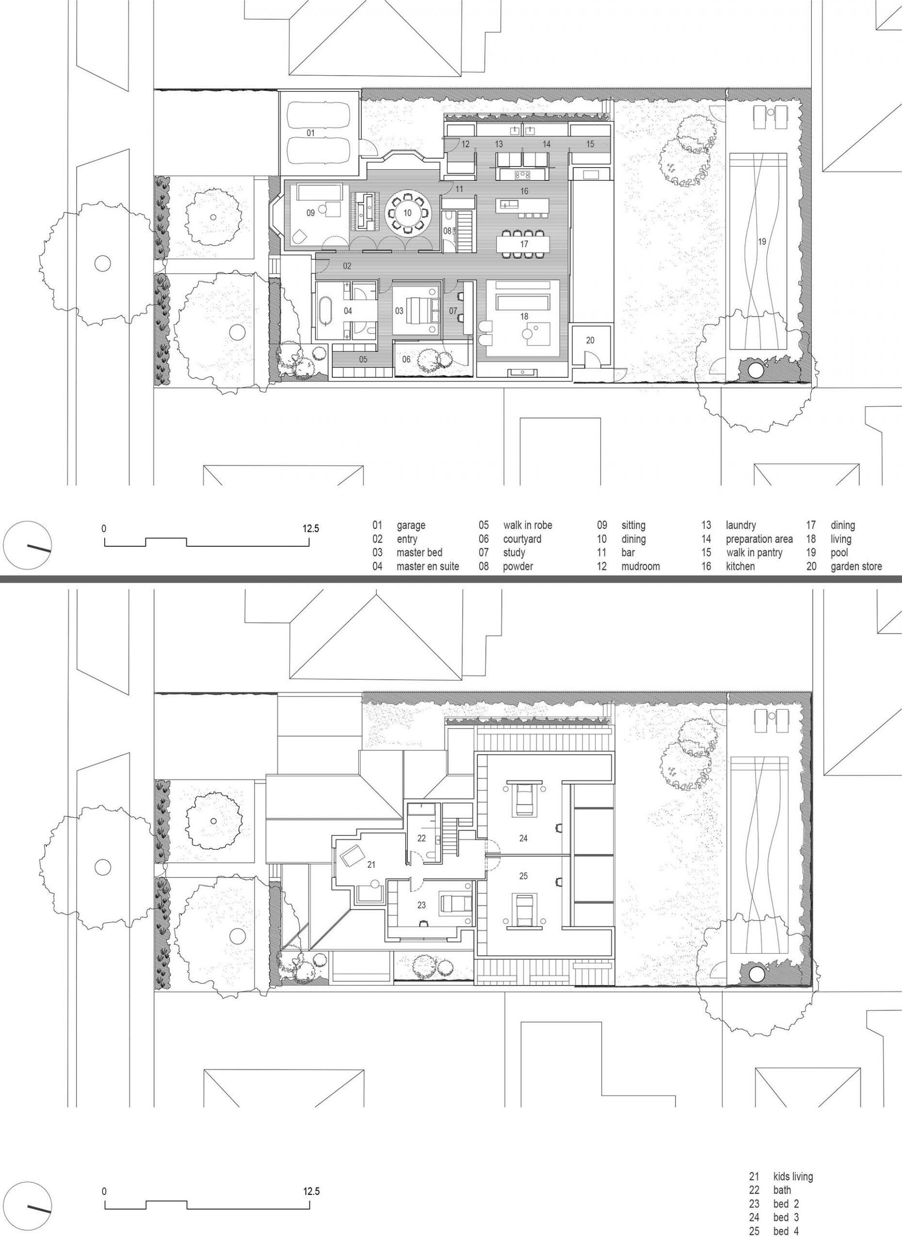 Architectural drawings showcase the thoughtful layout behind this seamless home transformation.