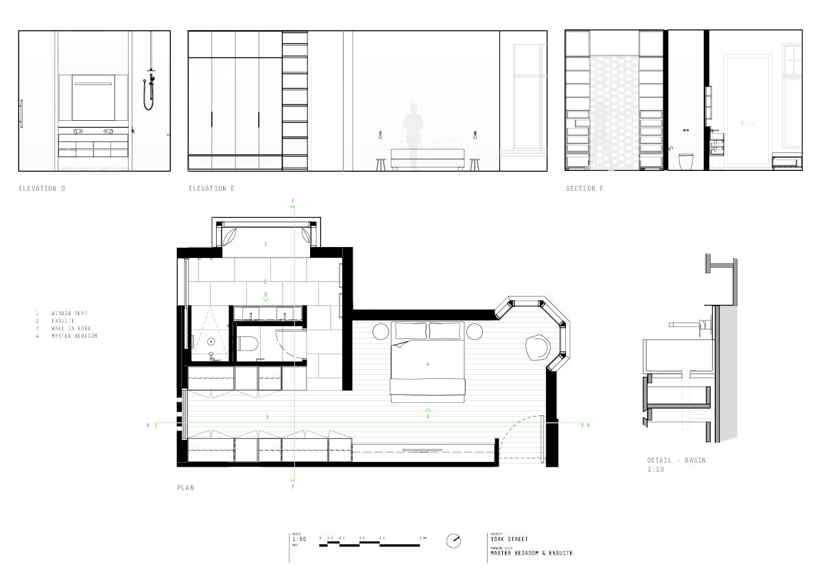 Architectural drawings reveal how a modern extension connects to a heritage home, showing the relationship between old and new.