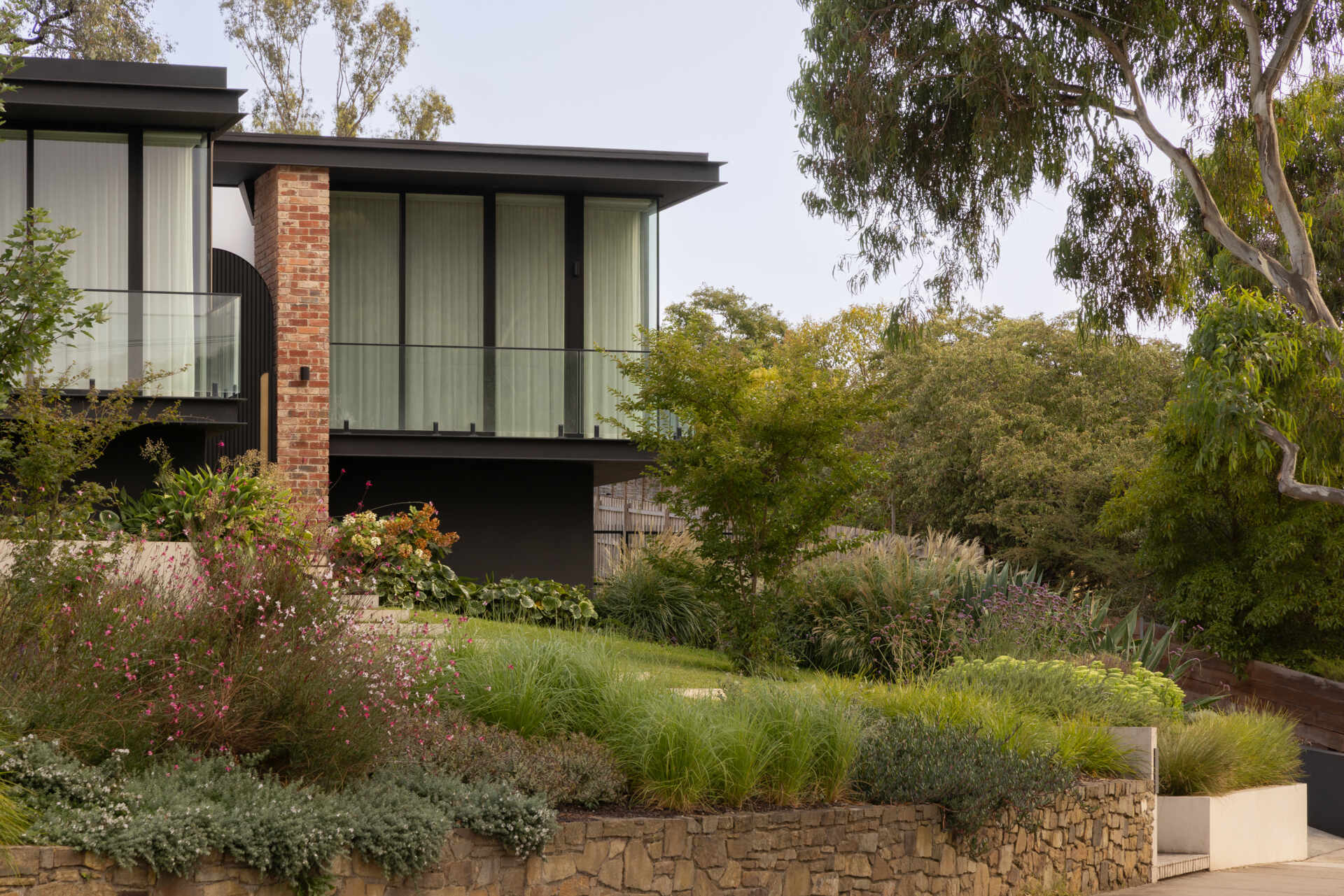 This single-level home uses elevation and layout to open fully to the north, creating a seamless indoor-outdoor connection.